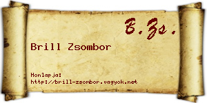 Brill Zsombor névjegykártya